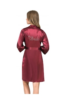 Mtm My The Mall Bordo Kısa Saten Bride Sabahlık Bordo Mtm My The Mall Bordo Kısa Saten Bride Sabahlık Bordo