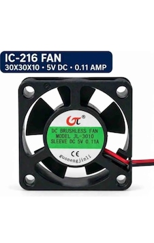 Jiaoyin 30x30x10 Mm 5v Dc 0,11a Kare Soğutma Fanı
