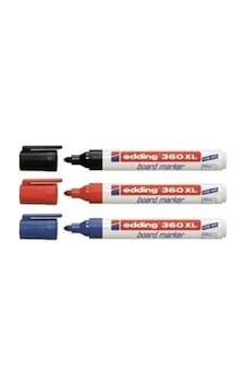 Edding 360 Xl Doldurulabilir Tahta Kalemi 3'lü Set, Kırmızı-mavi-siyah Genel Edding 360 Xl Doldurulabilir Tahta Kalemi 3'lü Set, Kırmızı-mavi-siyah Genel
