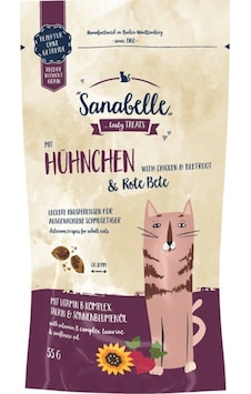 Sanabelle Crispies Tavuklu Ve Pancar Köklü Kedi Ödülü 55 G