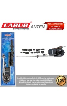Carub Anten 12v Full Otomatik 12 Parça Nikel Vakum