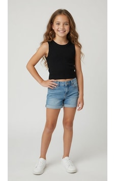 Elmas Kids Kız Çocuk Kaşkorse Crop Elm-a-100 Siyah