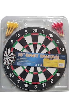 Delta Dart Seti 38 CM 15 İnç + 6 Dart Oku 6 G Hedef Tahtası Delta Dart Seti 38 CM 15 İnç + 6 Dart Oku 6 G Hedef Tahtası