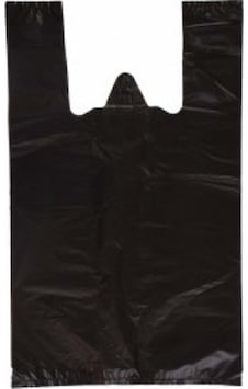 Hışır Atlet Poşet - Renk: Siyah - Cici Boy 23x38 Cm - 1 Kg