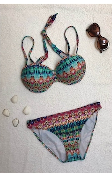 Dagi Straplez Destekli Push-Up Desenli Bikini Takımı (545625638)-Karışık-42 Çok Renkli Dagi Straplez Destekli Push-Up Desenli Bikini Takımı (545625638)-Karışık-42 Çok Renkli