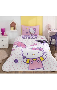 Taç Lisanslı Hello Kitty&friends Pamuk Tek Kişilik Pike Takımı 000000001000051396 Çok Renkli