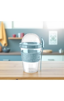 Titiz 600 Ml Kaşıklı Yoğurt Müsli Kabı Taşınabilir Kase - Açık Mavi Titiz 600 Ml Kaşıklı Yoğurt Müsli Kabı Taşınabilir Kase - Açık Mavi