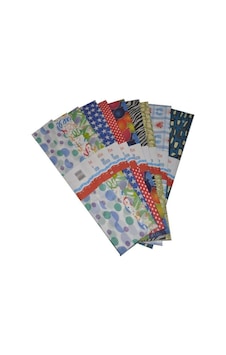 Krepon Kağıdı 10 Renk Karışık Desenli 10 Lu 50 X 200 Cm 1 Paket 10 Adet