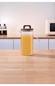 Yüksek Borosilikat Cam Kavanoz 1300 Ml Ahşap - Şeffaf Yüksek Borosilikat Cam Kavanoz 1300 Ml Ahşap - Şeffaf