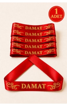Azra Kına Kırmızı Damat Kurdelesi, Kol Bandı, Söz Nişan Düğün Kına Gecesi Eğlence Hediyelik Kol Kurdelesi, Kolluk 1 Adet Azra Kına Kırmızı Damat Kurdelesi, Kol Bandı, Söz Nişan Düğün Kına Gecesi Eğlence Hediyelik Kol Kurdelesi, Kolluk 1 Adet