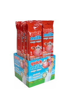 Quick Milk Pipet İçinde Çilek Aromal 5'li Paket 20 x 30 G Quick Milk Pipet İçinde Çilek Aromal 5'li Paket 20 x 30 G