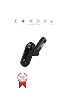 Torima G8 Pd Şarj Özellikli Dijital Göstergeli Bluetooth Fm Transmitter Siyah