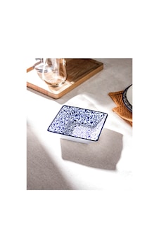 Madame Coco Rêve Bleu Tours New Bone China Kare Kase 1ktaba102212,2x3,2cm-mavi