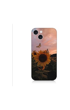 Apple Uyumlu iPhone 15 Gün Batımı Çiçeği Desenli Silikon Kılıf Silikon Apple Uyumlu iPhone 15 Gün Batımı Çiçeği Desenli Silikon Kılıf Silikon