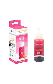 Cescesor Eps - 664 Uyumlu Mürekkep Kırmızı 70 ML Cescesor Eps - 664 Uyumlu Mürekkep Kırmızı 70 ML