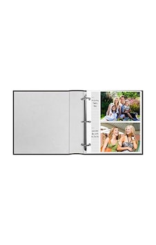 Photo Albums 200 Cepli Halka Bağlı Şarap Rengi Bağlanmış Deri Altın Vurgulu Kapak Fotoğraf Albümü 10 X 15 Cm Baskılar İçin
