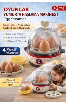 Yumurta Haşlama Makinesi Egg Steamer Sesli Işıklı 3 Yumurtalı Eğitici Evcilik Oyuncağı Yumurta Haşlama Makinesi Egg Steamer Sesli Işıklı 3 Yumurtalı Eğitici Evcilik Oyuncağı