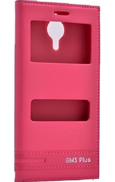 Zore Gm 5 Plus İle Uyumlu Elite Serisi Pencereli Kapaklı Pembe