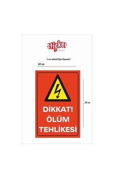 Dikkat Ölüm Tehlikesi (3Mm Kalınlık) Dikkat Ölüm Tehlikesi (3Mm Kalınlık)