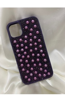 Apple iPhone 11 Uyumlu Taşlı Kılıf Mor Apple iPhone 11 Uyumlu Taşlı Kılıf Mor