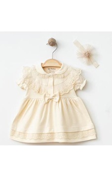 Işıl Baby Yaka Detaylı Elbise Krem Işıl Baby Yaka Detaylı Elbise Krem
