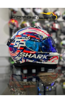 +1 Mavi Vizör + Shark Skwal İ3 Zarco Gp Ledli Kapalı Kask Beyaz - Mavi +1 Mavi Vizör + Shark Skwal İ3 Zarco Gp Ledli Kapalı Kask Beyaz - Mavi