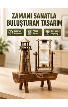 Vintage Kum Saati + Deniz Feneri Modeli Ahşap Gövdeli Masa Üstü Dekor Yeni Nesil Çokrenkli 67169705 Vintage Kum Saati + Deniz Feneri Modeli Ahşap Gövdeli Masa Üstü Dekor Yeni Nesil Çokrenkli 67169705