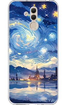 Huawei Mate 20 Lite Uyumlu Yıldızlı Gökyüzü Ve Şehir Silüeti Baskılı Silikon Kılıf Renkli Huawei Mate 20 Lite Uyumlu Yıldızlı Gökyüzü Ve Şehir Silüeti Baskılı Silikon Kılıf Renkli