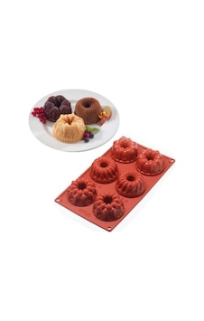 Karma Silikon Pasta Kek Kalıbı 6'lı Karma Silikon Pasta Kek Kalıbı 6'lı