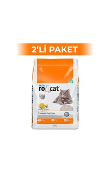 Rocat Portakal Kokulu Bentonit Kedi Kumu 10 Lt 2 Adet