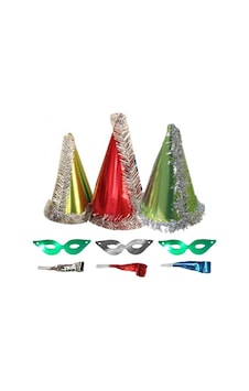 3 Paket Karışık Renk Metalik Kotyon Set - Yılbaşı Süsü 3 Paket Karışık Renk Metalik Kotyon Set - Yılbaşı Süsü
