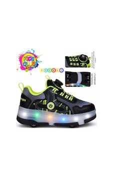 Kocamanlar Kids Club Akıllı Bağcıklı Işıklı Ortopedik Patenli Tekerli Çocuk Spor Ayakkabı Siyah Kocamanlar Kids Club Akıllı Bağcıklı Işıklı Ortopedik Patenli Tekerli Çocuk Spor Ayakkabı Siyah