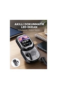 Şık, Akıllı Ve Güçlü: Led Ekranlı Kablosuz Kulaklık Seti Renk Şık, Akıllı Ve Güçlü: Led Ekranlı Kablosuz Kulaklık Seti Renk