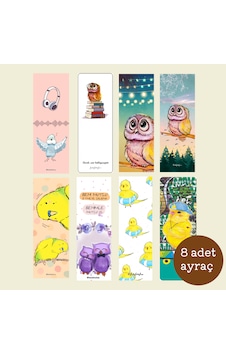 Kuşlar Dünyası 8'li Kitap Ayracı