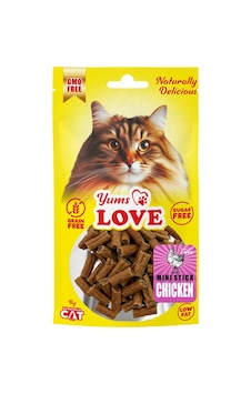 Yums - 618 - Love Kedi Ödülü Mini Çubuk Tavuklu 2 Cm - Spt-gld - 50 Gr