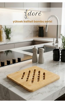Bambu Kare Nihale Kaymaz Tabanlı Altlık Modern Tasarım Diğer