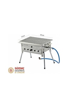 Gürsaç Tüplü Lav Taşlı 35x45cm Mangal Seti Gri Gürsaç Tüplü Lav Taşlı 35x45cm Mangal Seti Gri