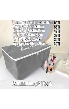 Northcity Gri Renk Fermuarlı Hurç Orta Boy 53x30x26cm 5 Adet GRi Northcity Gri Renk Fermuarlı Hurç Orta Boy 53x30x26cm 5 Adet GRi