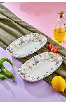 Cooker Porselen Kayık Tabak 24 Cm 2'li Çok Renkli Cooker Porselen Kayık Tabak 24 Cm 2'li Çok Renkli