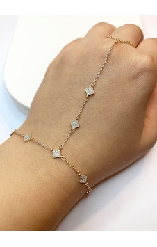 Kadın Çiçek Model Taşlı Gold Renk Şahmeran Kadın Çiçek Model Taşlı Gold Renk Şahmeran