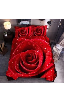 Redrose Çift Kişilik 4 Parça Pamuk Saten Nevresim Takımı Alev Kırmızısı Redrose Çift Kişilik 4 Parça Pamuk Saten Nevresim Takımı Alev Kırmızısı