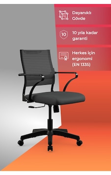 Ergolife Sit Air 24/7 M4-280k - Yükseklik Ayarlı, Fileli, Siyah, Toplantı, Ofis, Bilgisayar Sandalyesi - 6a0.60.1.222 Ergolife Sit Air 24/7 M4-280k - Yükseklik Ayarlı, Fileli, Siyah, Toplantı, Ofis, Bilgisayar Sandalyesi - 6a0.60.1.222