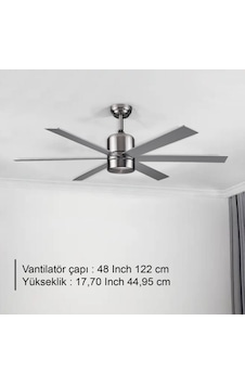 Rubenis RBT486 Slv Glob Tavan Vantilatörü Rubenis RBT486 Slv Glob Tavan Vantilatörü