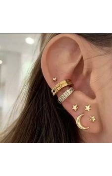 Girift Vintage 7 Adet Küpe Seti Gold Girift Vintage 7 Adet Küpe Seti Gold