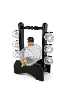 Ahşap Standlı Cam Fıçı Ve 6 Shot Bardaklı İçki Servis Seti Alk5602 Ahşap Standlı Cam Fıçı Ve 6 Shot Bardaklı İçki Servis Seti Alk5602