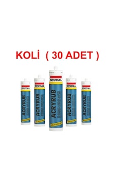 Soudal Acryrub Silikonize Mastik 500 Gr Beyaz - 30 Adet 1 Koli Soudal Acryrub Silikonize Mastik 500 Gr Beyaz - 30 Adet 1 Koli