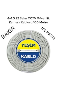 Yeşim 4+1 0,22 Cctv Bakır Güvenlik Kamera Kablosu 100 Metre Yeşim 4+1 0,22 Cctv Bakır Güvenlik Kamera Kablosu 100 Metre