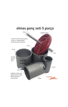 Elmas Panç Seti Fayans Beton Mermer Delme Aparatı Set Elmas Panç Seti Fayans Beton Mermer Delme Aparatı Set