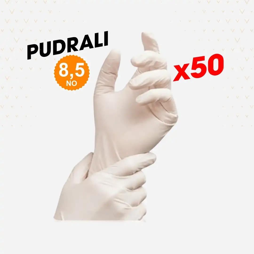 Healthıum Steril Pudralı Eldiven 8,5 50lik Kutu