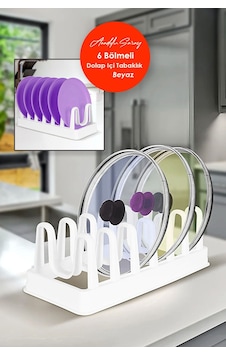 Pratik 6 Bölmeli Tencere Kapağı Organizeri Tencere Kapak Rafı 6'lı Tencere Tabak Kapak Düzenleyicisi Diğer Pratik 6 Bölmeli Tencere Kapağı Organizeri Tencere Kapak Rafı 6'lı Tencere Tabak Kapak Düzenleyicisi Diğer
